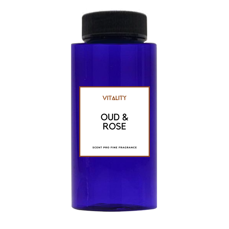 Luxury floral-woody fragrance oil Oud & Rose refill by Vitality