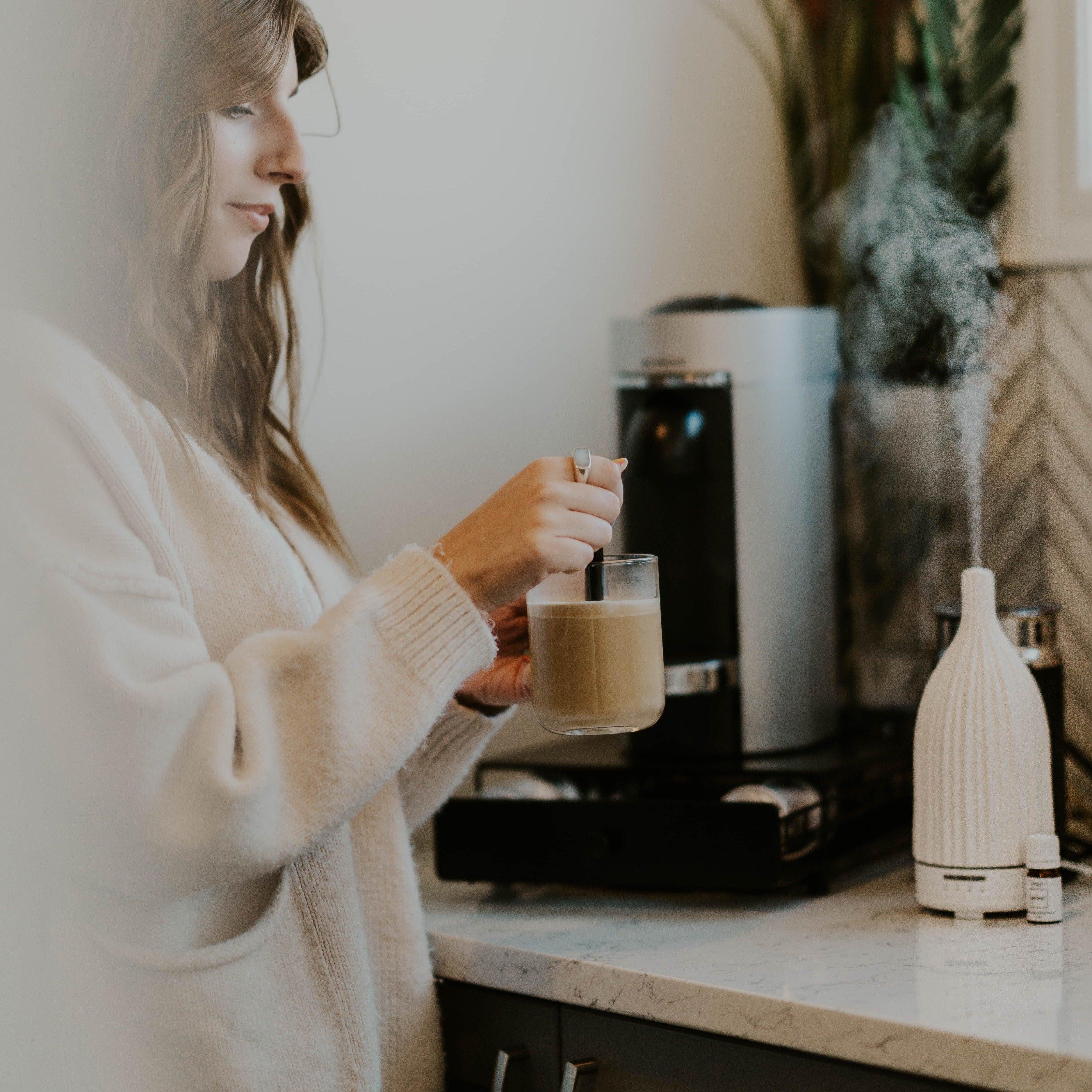 Vitality Aroma Ceramic Striped White diffuser