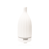 Aroma Ceramic Striped White diffuser with power adapter