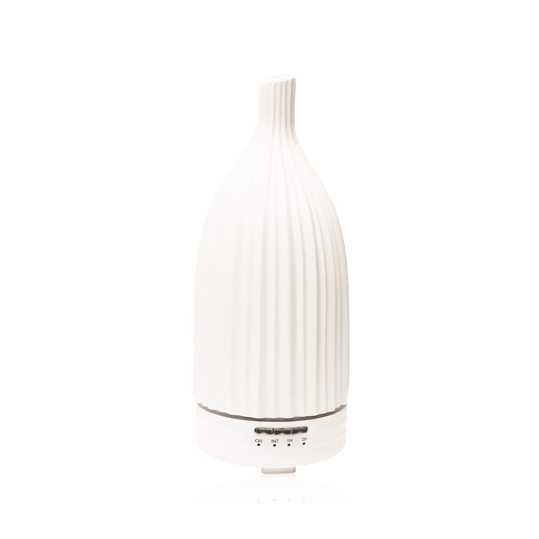 Aroma Ceramic Striped White diffuser with power adapter