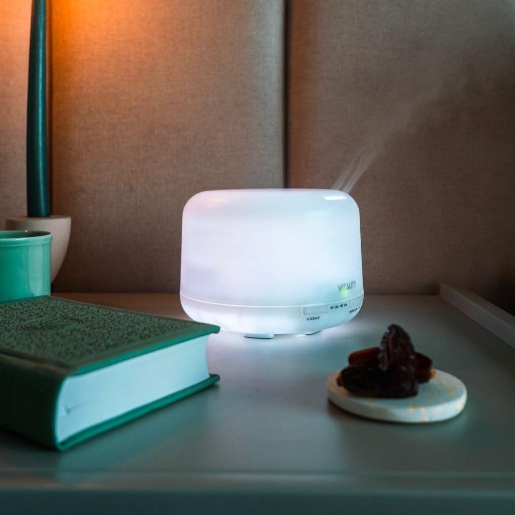 Vitality aroma diffuser 500 ml with Oud and floral scent set