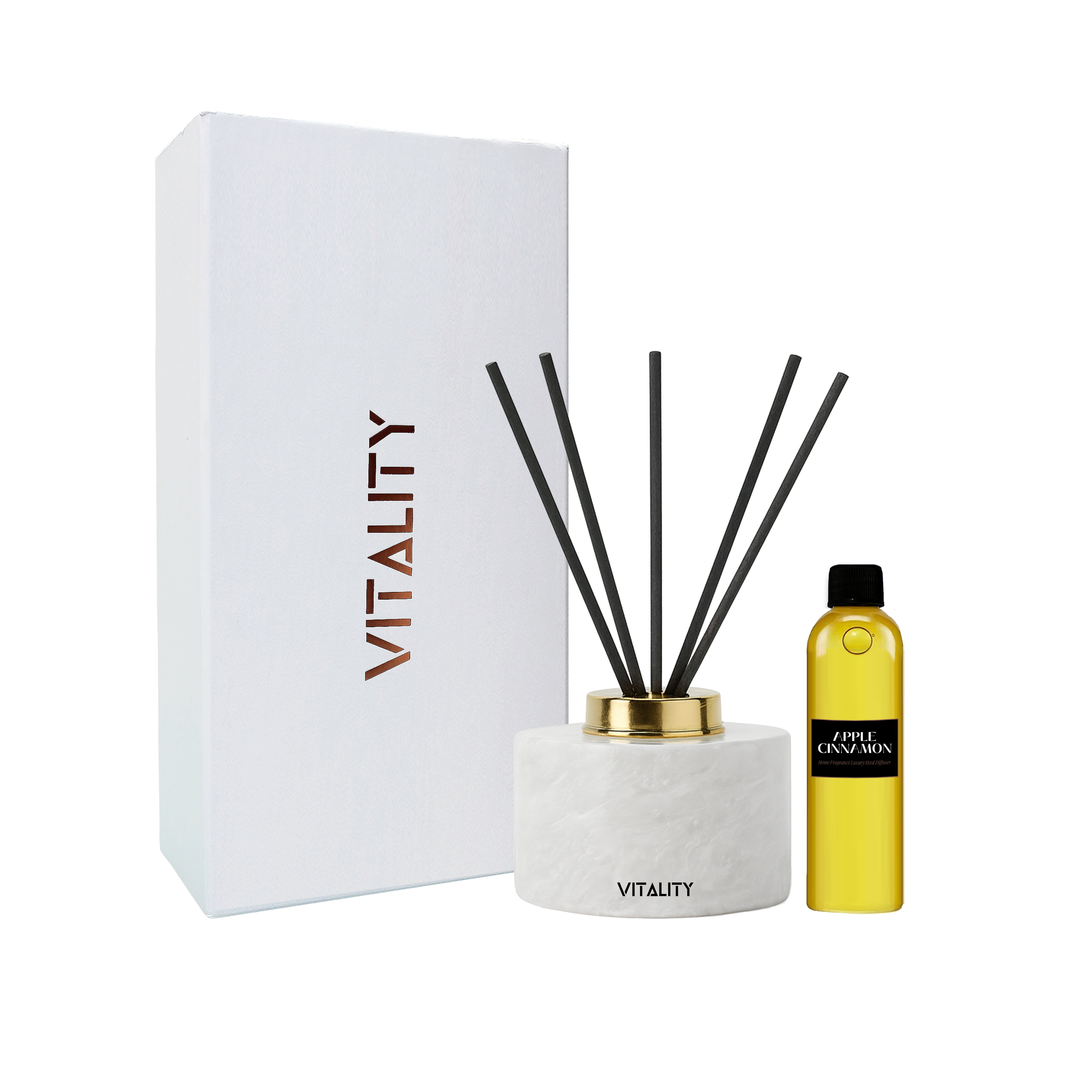 Reed diffuser gift set marble design for hotel-like scenting