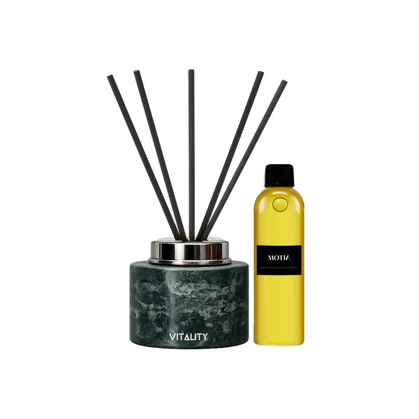 Green Marble Reed Diffuser Set