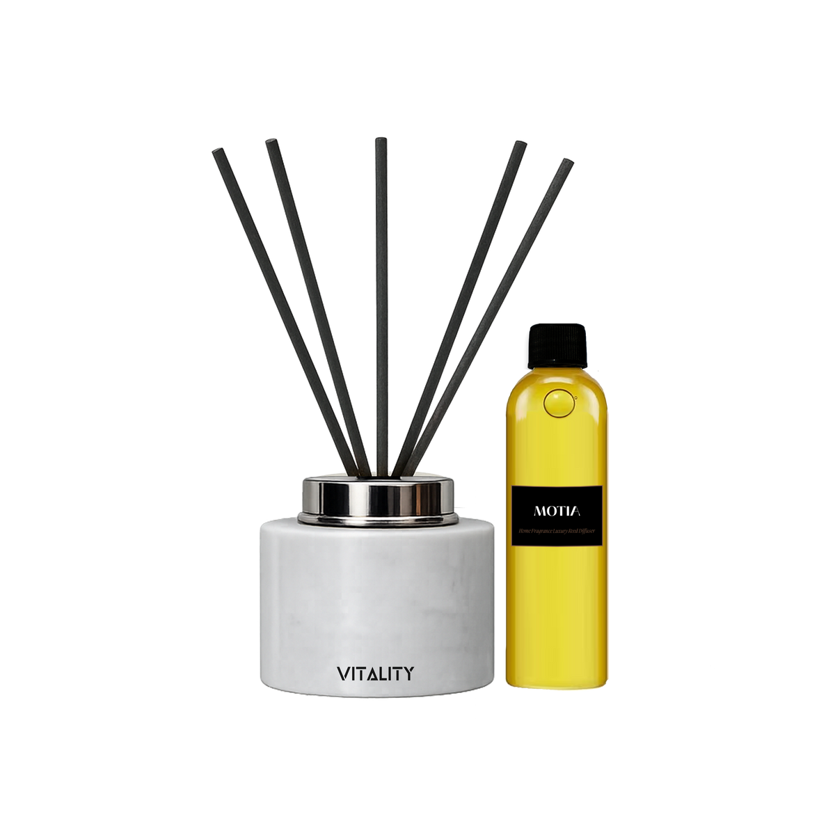 White Marble Reed Diffuser Set