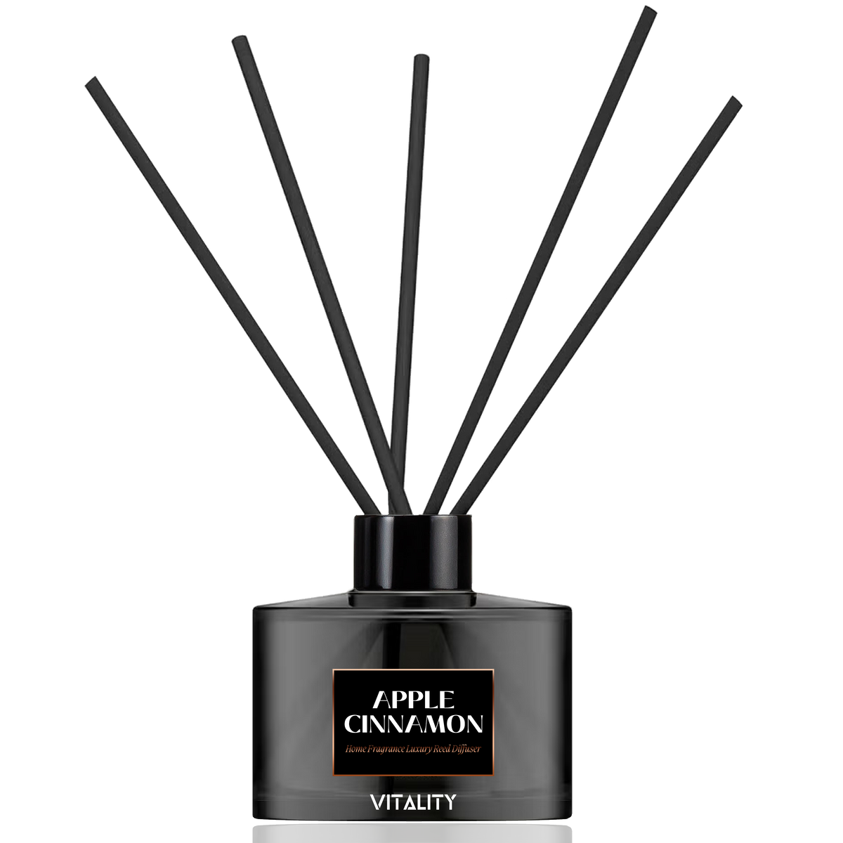 Apple Cinnamon Reed Diffuser glass bottle with reeds