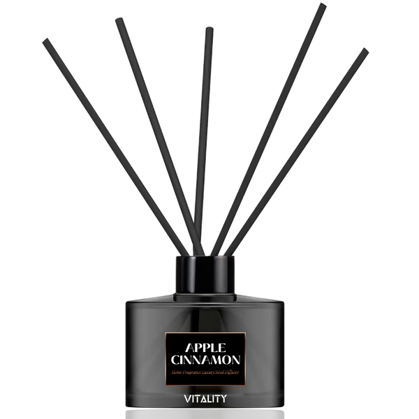 Apple Cinnamon Reed Diffuser glass bottle with reeds