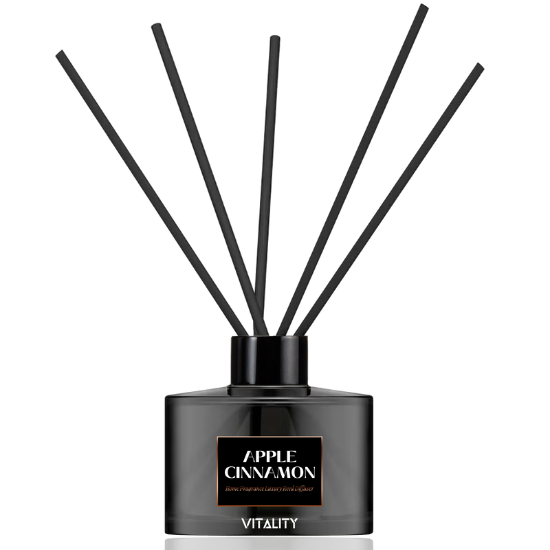 Apple Cinnamon Reed Diffuser glass bottle with reeds