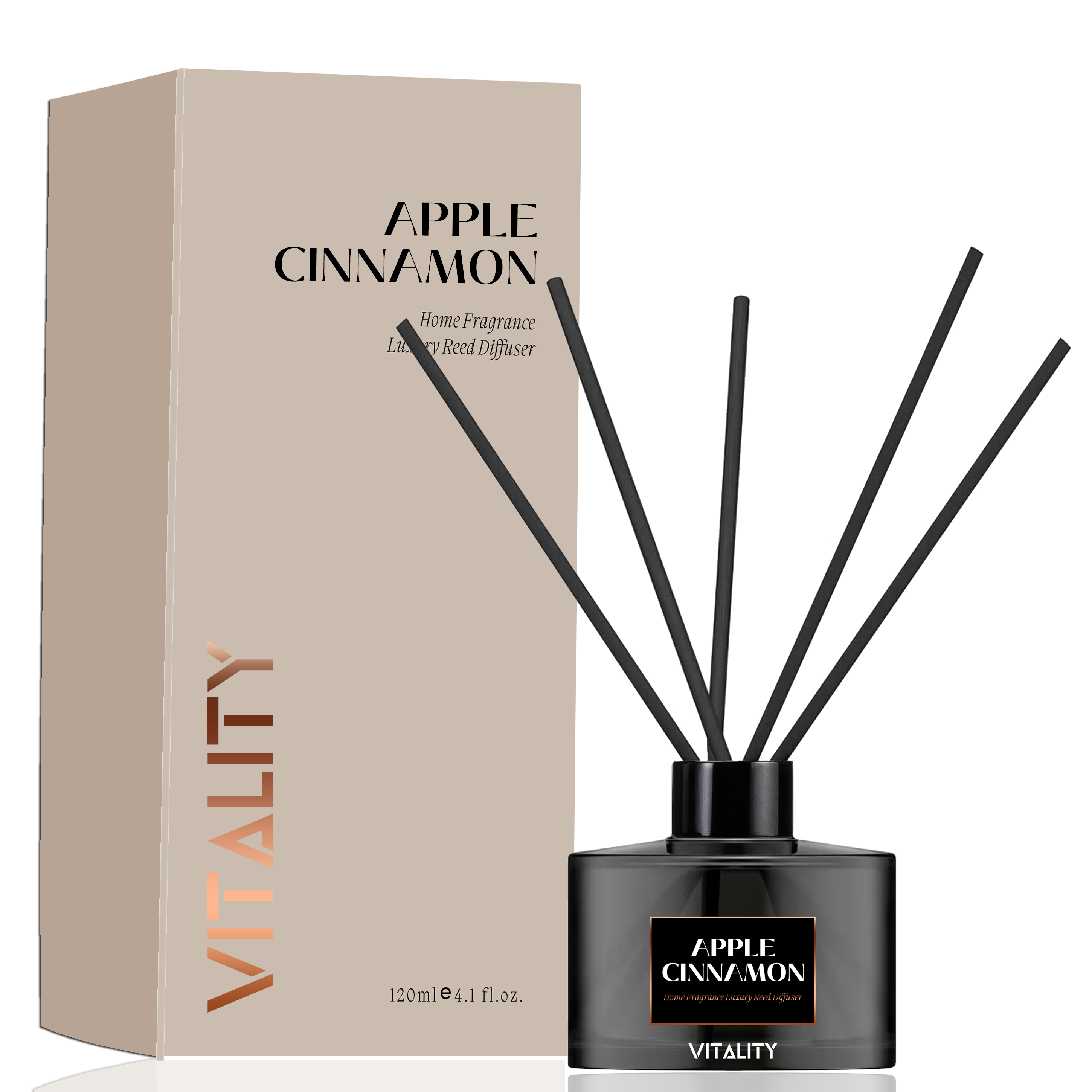 Apple Cinnamon Reed Diffuser set with 5 premium reeds