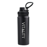 Powder Coated Water Bottle - Black Spout