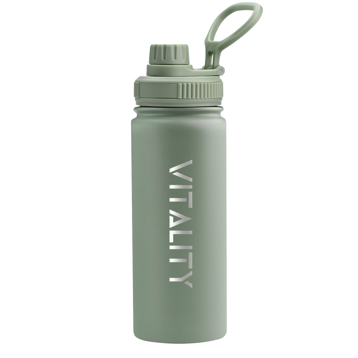 Powder Coated Water Bottle - Green Spout