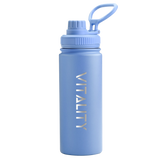 Powder Coated Water Bottle - Blue Spout