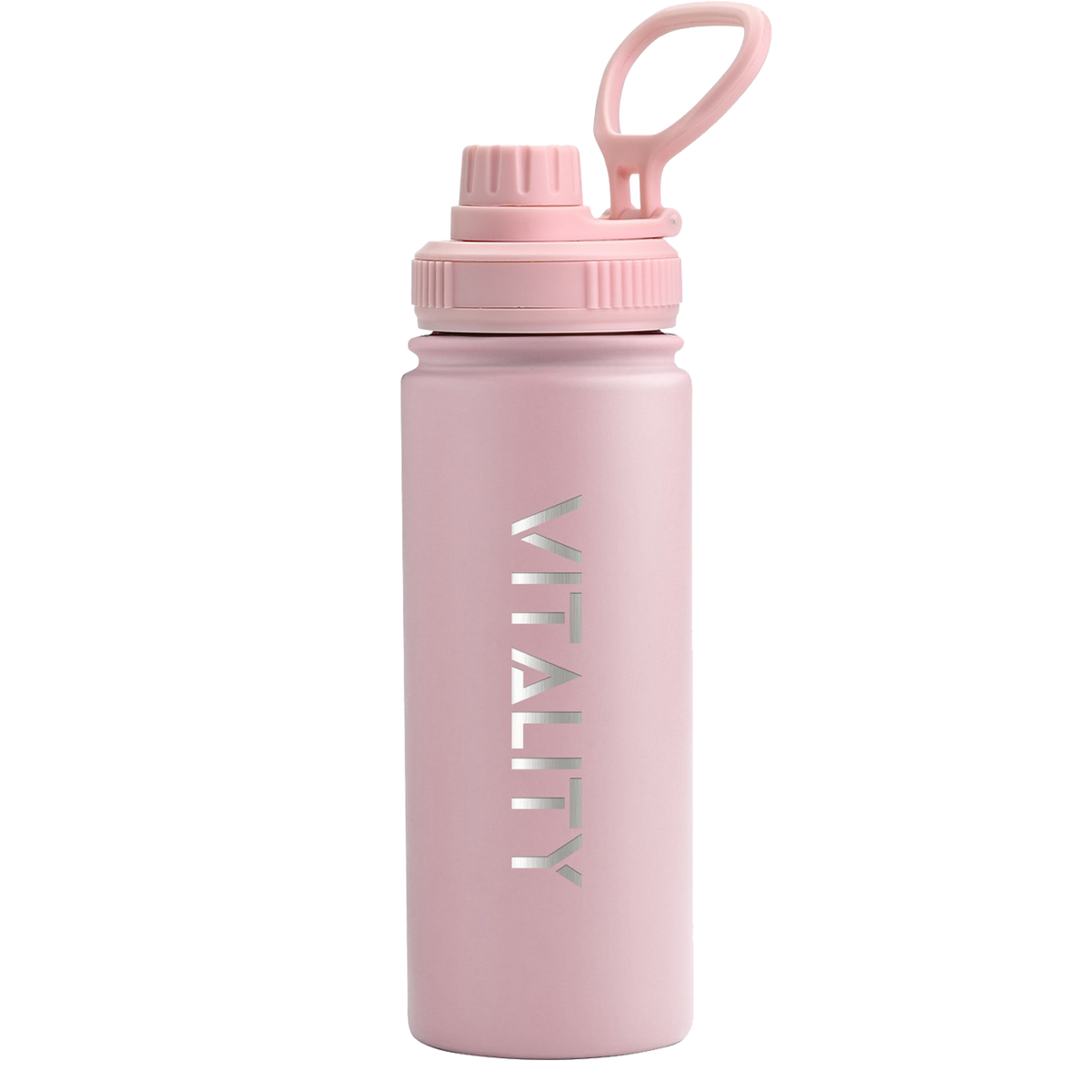 Powder Coated Water Bottle - Pink Spout