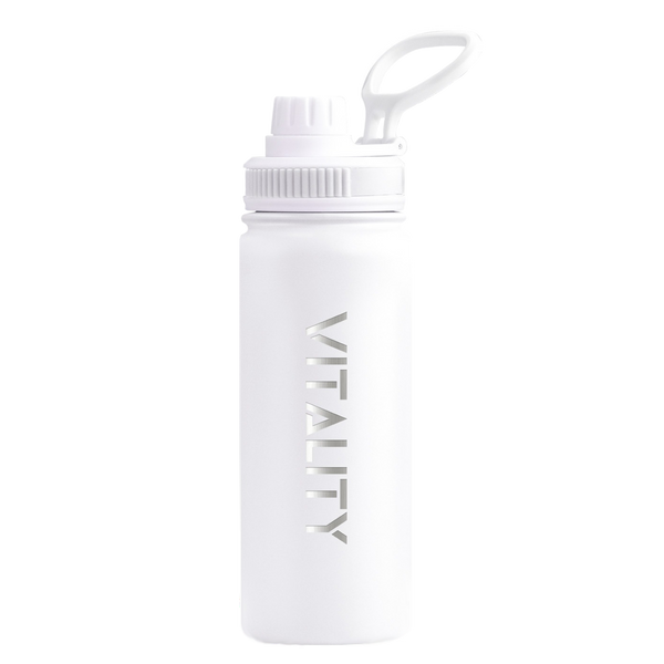 Powder Coated Water Bottle - White Spout